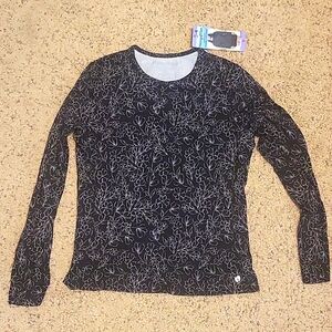 NWT HANG TEN Women Long Sleeve UV Protection quick dry zip pocket swim beach xs